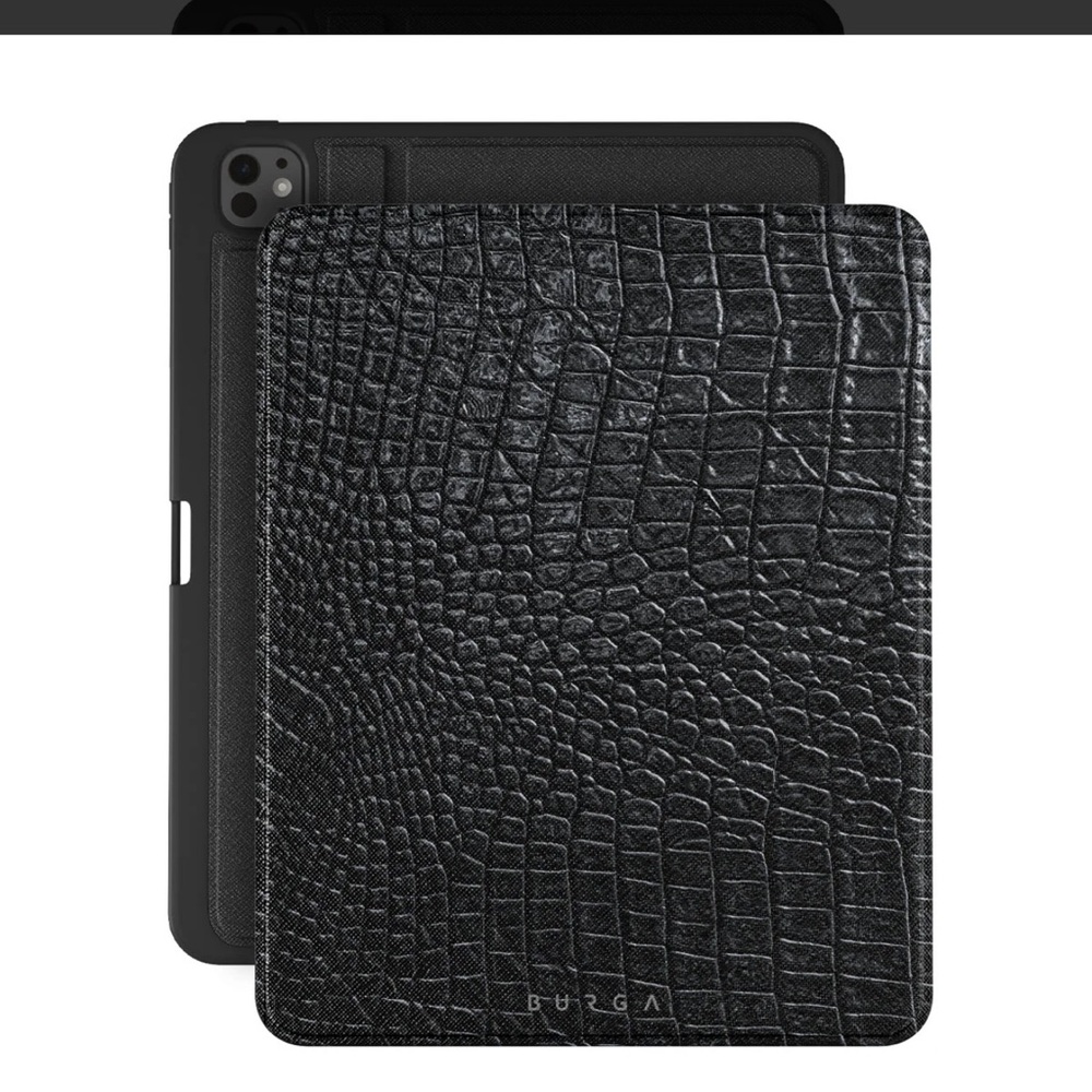 iPad Pro 13 Black Snake Skin Burga Case